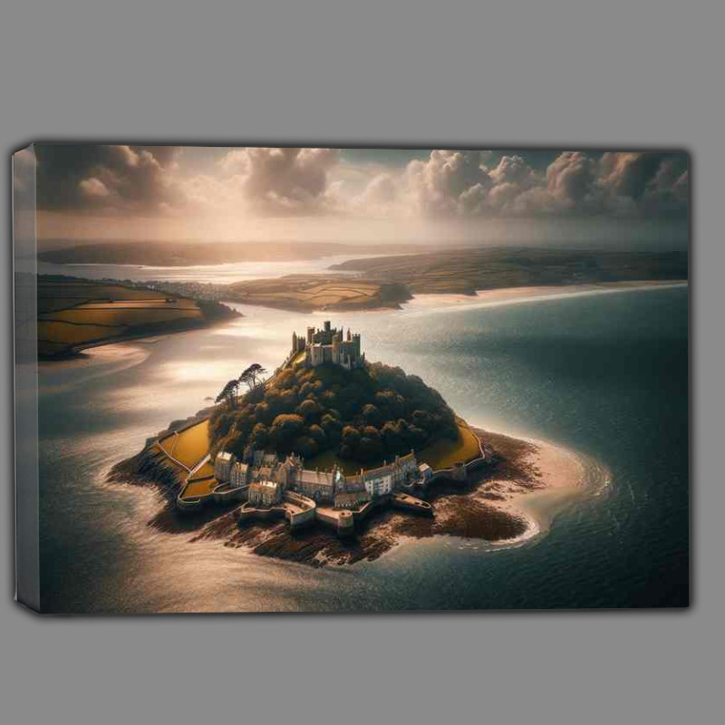 Buy Canvas : (St Michaels Mount Cornwall Tidal Island)