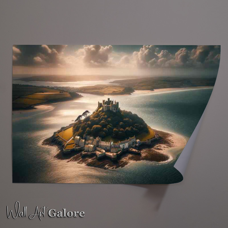 Buy Unframed Poster : (St Michaels Mount Cornwall Tidal Island)