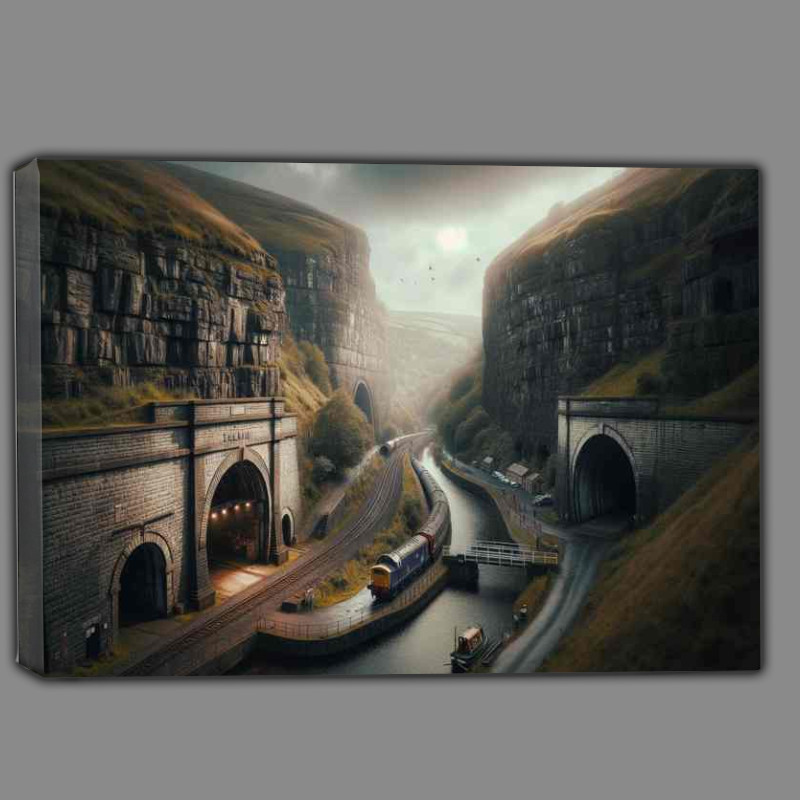 Buy Canvas : (Standedge Tunnels West Yorkshire pass beneath the Pennines)