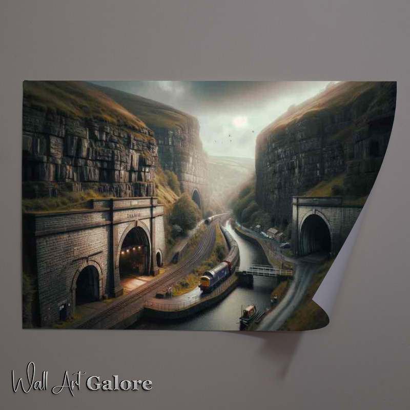 Buy Unframed Poster : (Standedge Tunnels West Yorkshire pass beneath the Pennines)