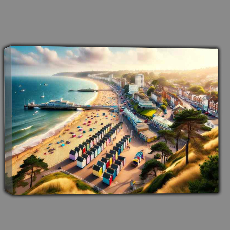 Buy Canvas : (Sunny Coast of Bournemouth Dorset)