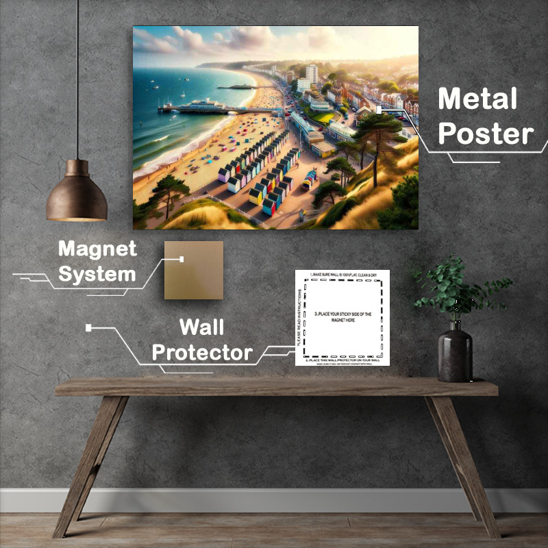 Buy Metal Poster : (Sunny Coast of Bournemouth Dorset)
