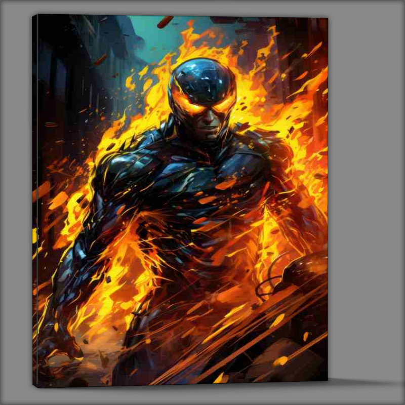 Buy Canvas : (Character glowing yellow and oraange flames)