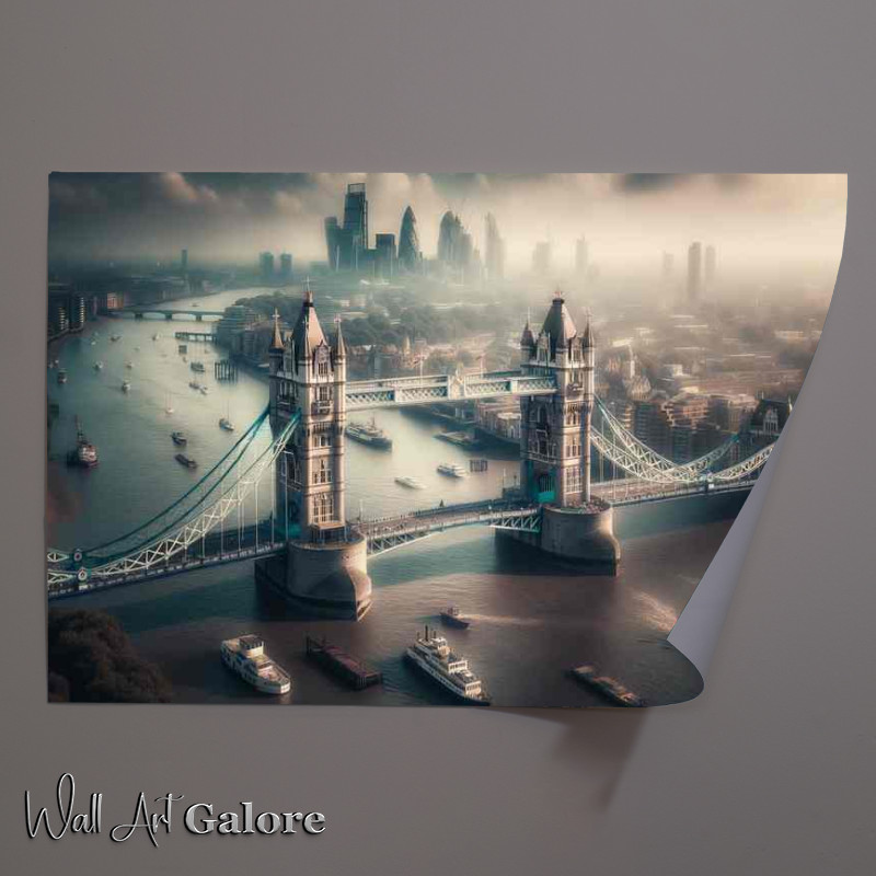 Buy : (London Bridge River Poster)