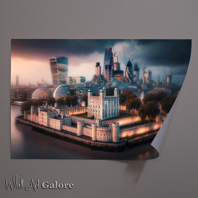 Buy Unframed Poster : (Tower of London Historical Gem beside the River Thames)