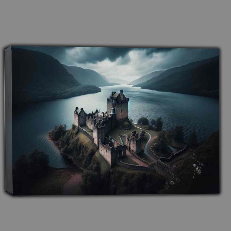Buy Canvas : (Urquhart Castle Scotland Overlooking the waters of Loch Ness)