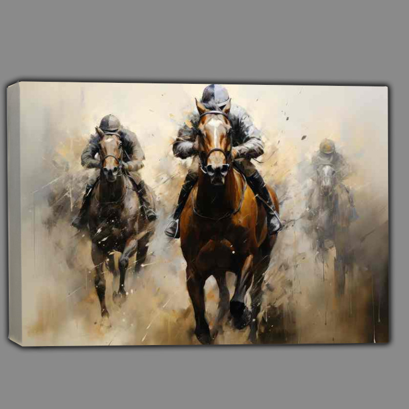 Buy Canvas : (Horse racing on the home straight)