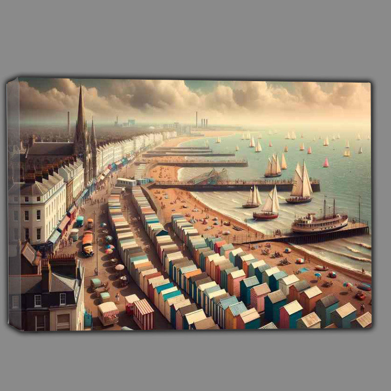 Buy : (Vintage Seaside Margate Kent Canvas)