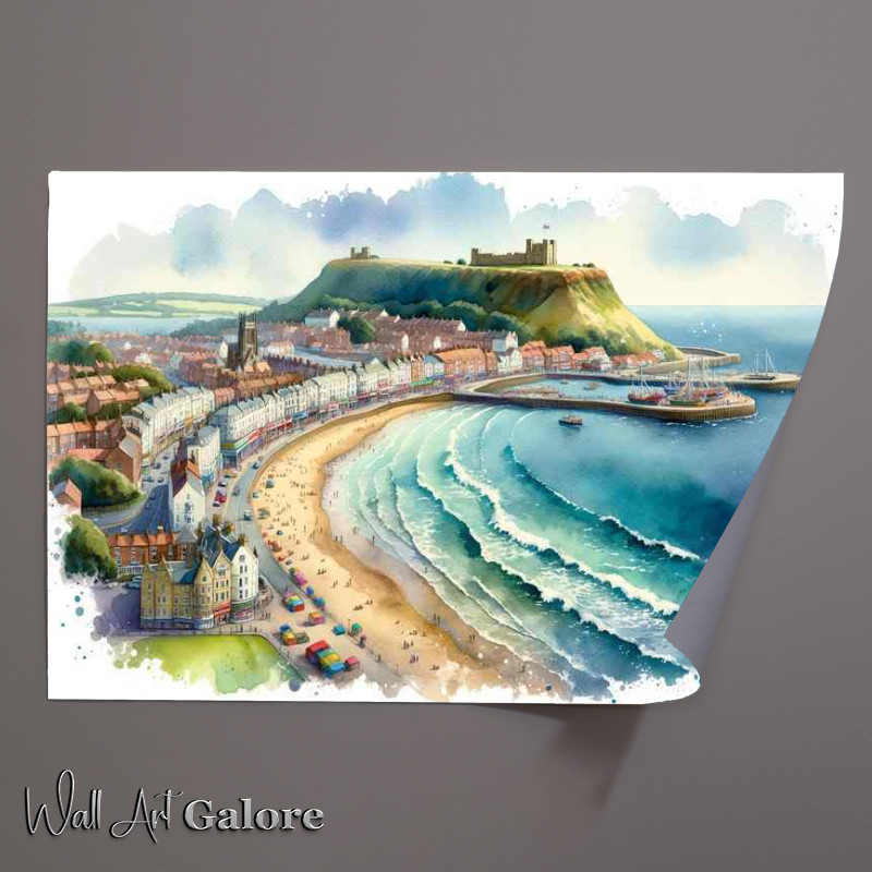 Buy Unframed Poster : (Watercolour Painting of Scarboroughs Seaside Splendor)