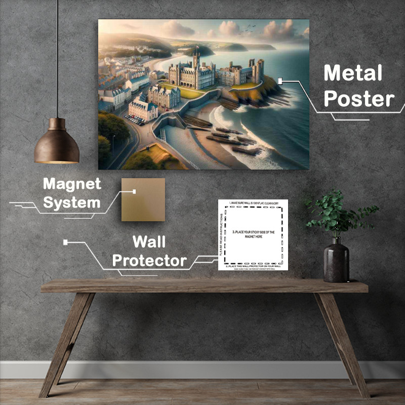 Buy Metal Poster : (Welsh Coastal University Town of Aberystwyth)