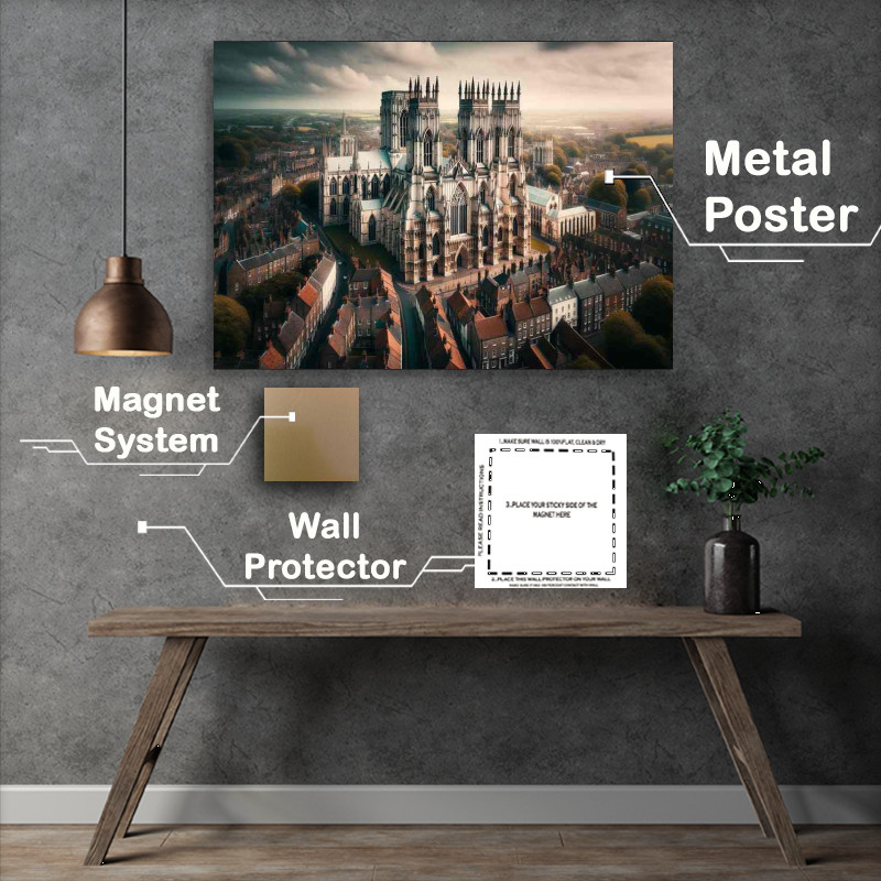 Buy Skyline Dominating Cathedral : (York Minster Metal Poster)