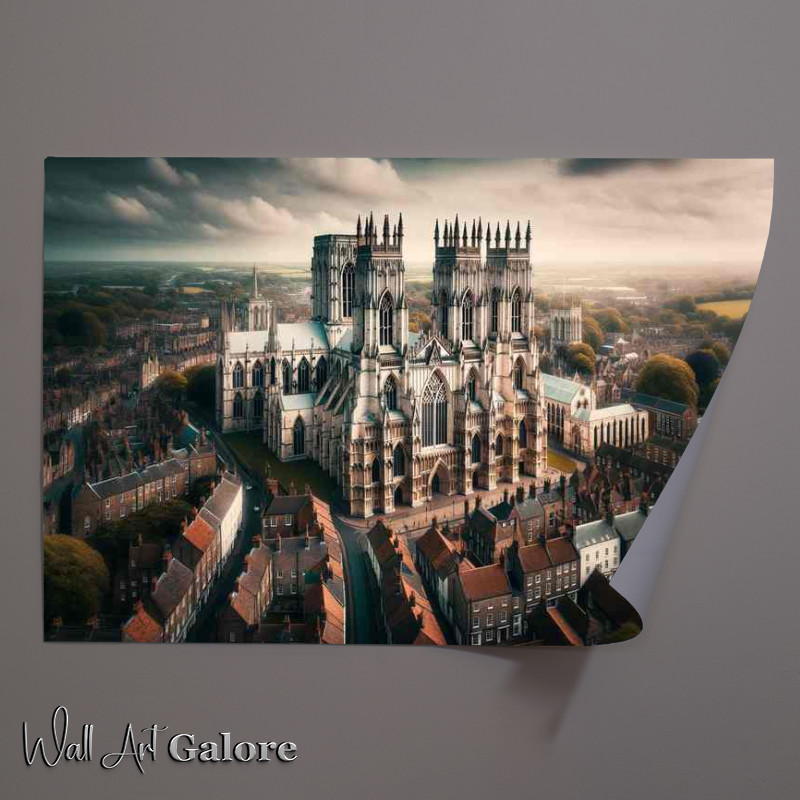 Buy : (York Minster Medieval City Skyline Poster)