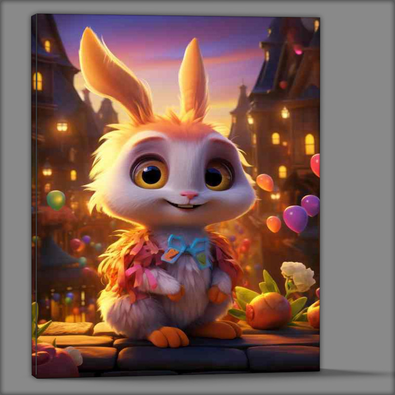 Buy Canvas : (Funny bunny rabbit art style)