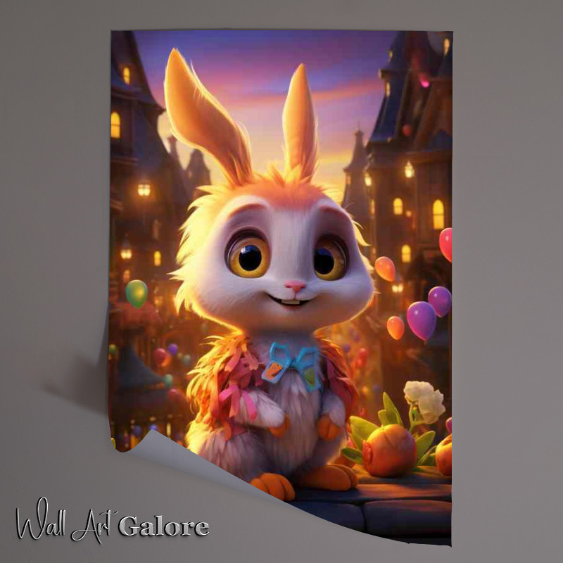 Buy Unframed Poster : (Funny bunny rabbit art style)