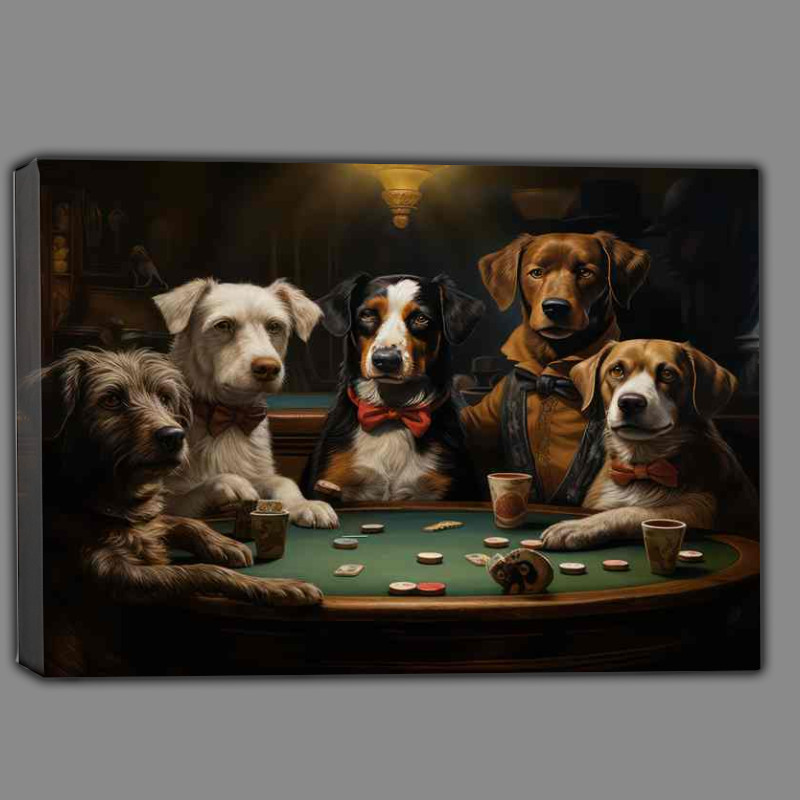 Buy Canvas : (The doggies of the poker table)