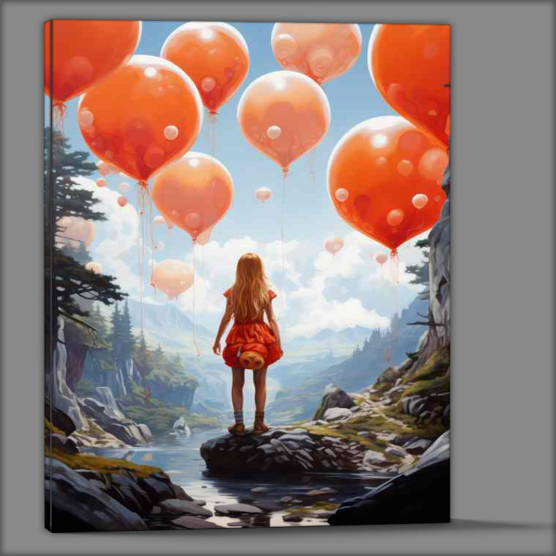Buy Canvas : (Girl Letting Go Of The Red Ballon)