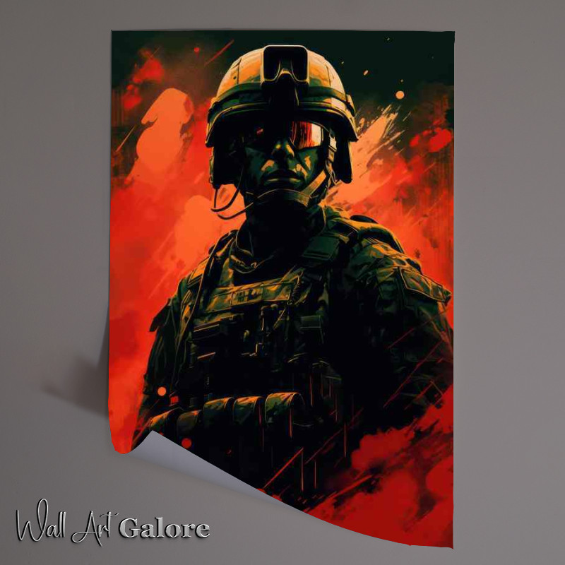Buy Unframed Poster : (Soilder ready for gaming battle)
