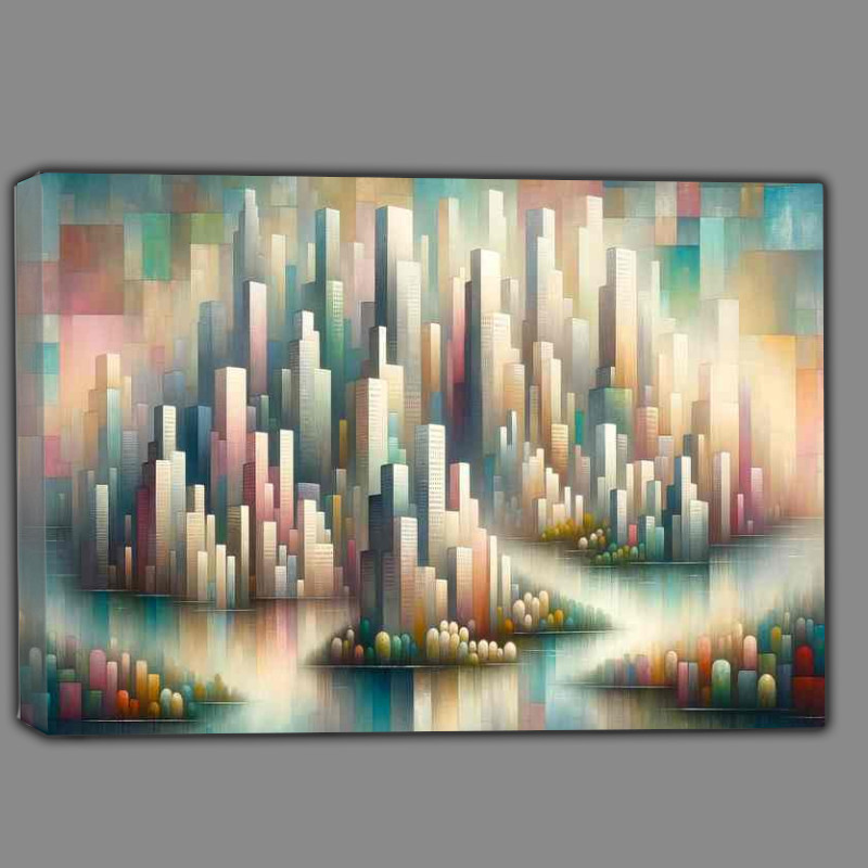 Buy Canvas : (Urban Utopia that captures a vision of an ideal city)