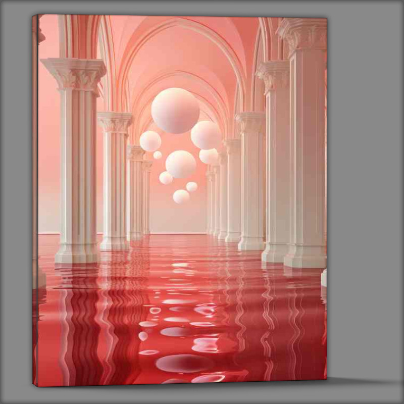 Buy Canvas : (A white sphere in the water)