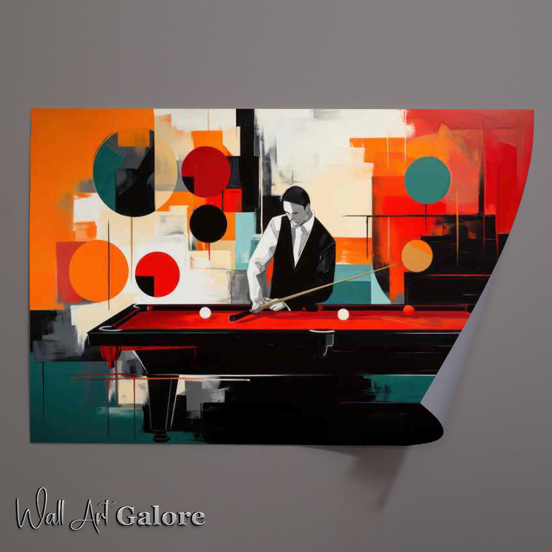Buy Unframed Poster : (The man is playing snooker)