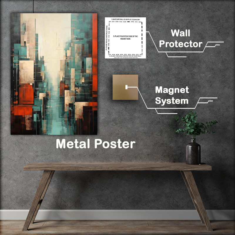 Buy Metal Poster : (Morden city style abstract form)