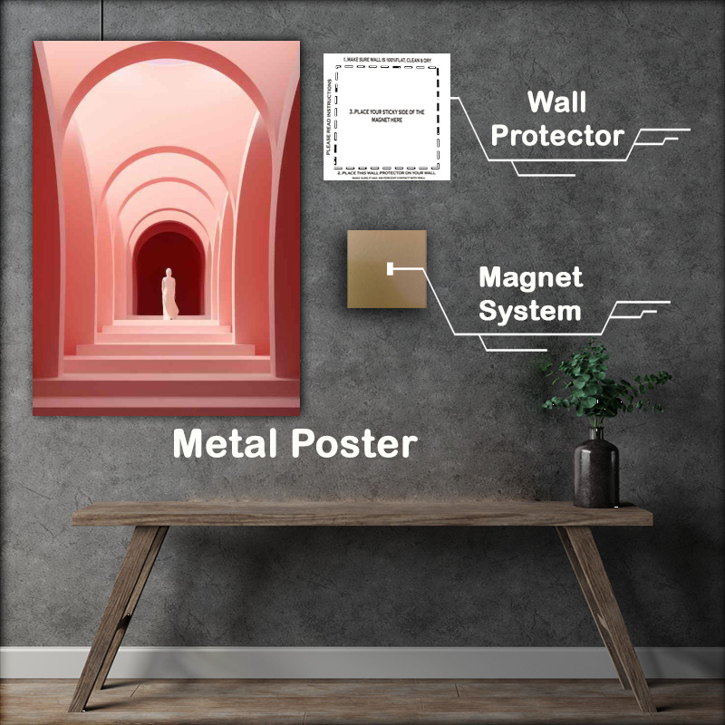 Buy Metal Poster : (The Pink Arch surreal style)