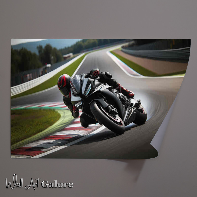 Buy Unframed Poster : (Racing Rapture a modern sportbike)