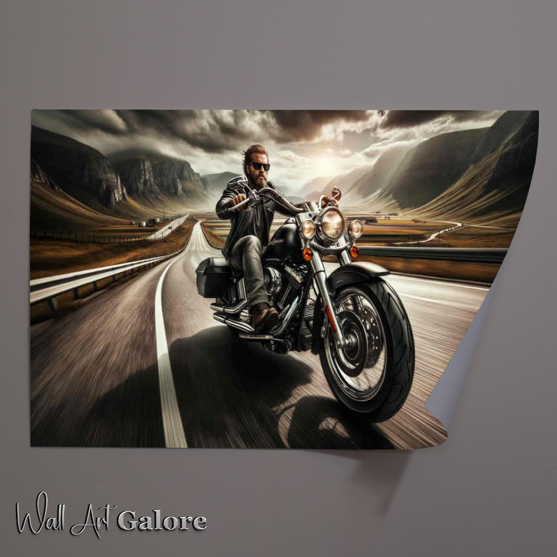 Buy Unframed Poster : (Road Warrior a powerful Harley Davidson)