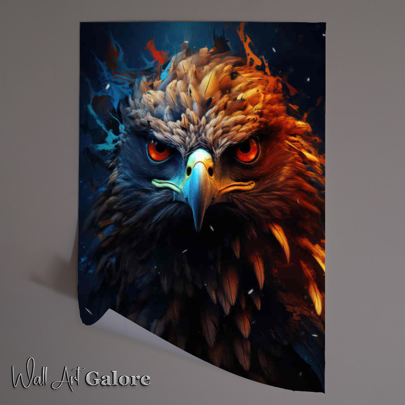 Buy Unframed Poster : (Eagle full face slight splash art)