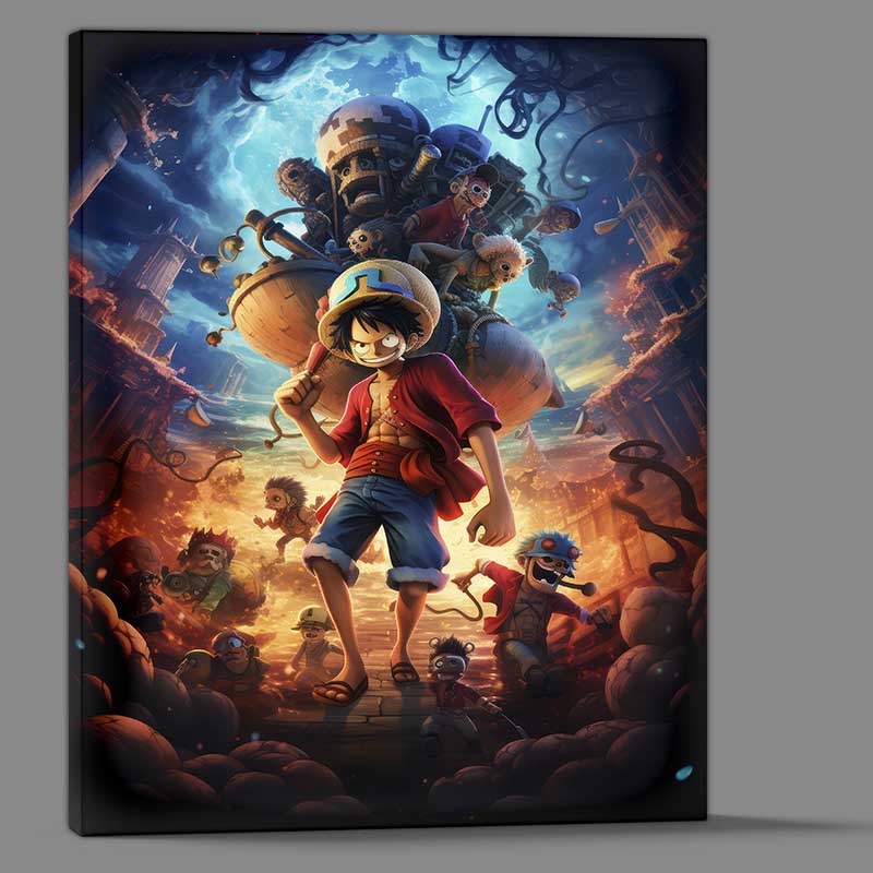 Buy Canvas : (Monkey D Luffy one piece ready for battle)