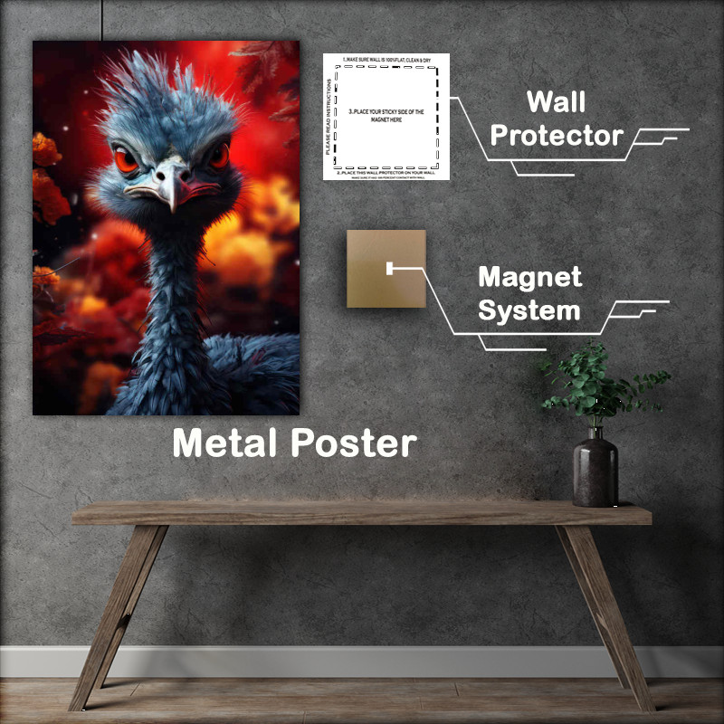 Buy Metal Poster : (Little Ostrich in the forrest)