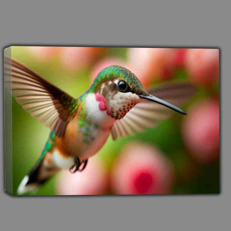 Buy Canvas : (Natures Nectar Seeker a hummingbird hovering)