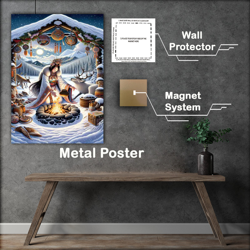 Buy Metal Poster : (Ainu spirit Kamui Fuchi hearth goddess)