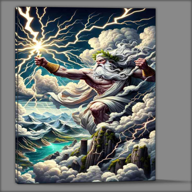 Buy Canvas : (Ancient Greek god Zeus powerful and majestic)