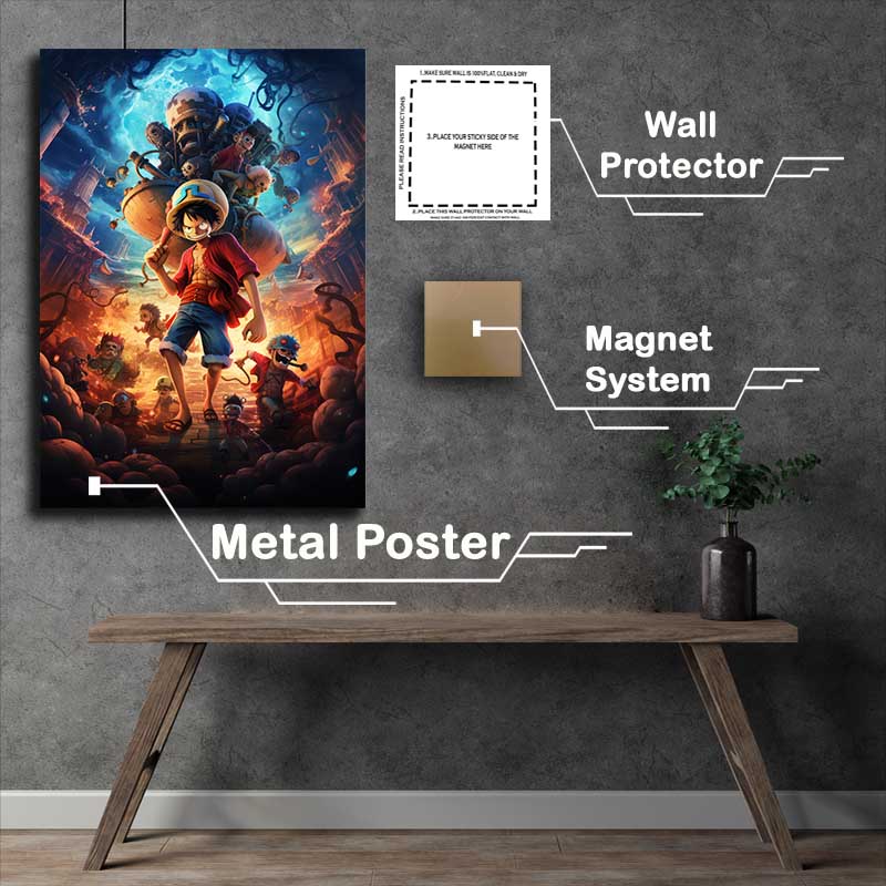 Buy Metal Poster : (Monkey D Luffy one piece ready for battle)