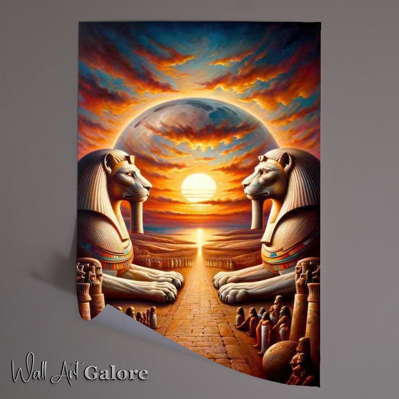 Buy Unframed Poster : (Egyptian god Aker god of the earths horizon)