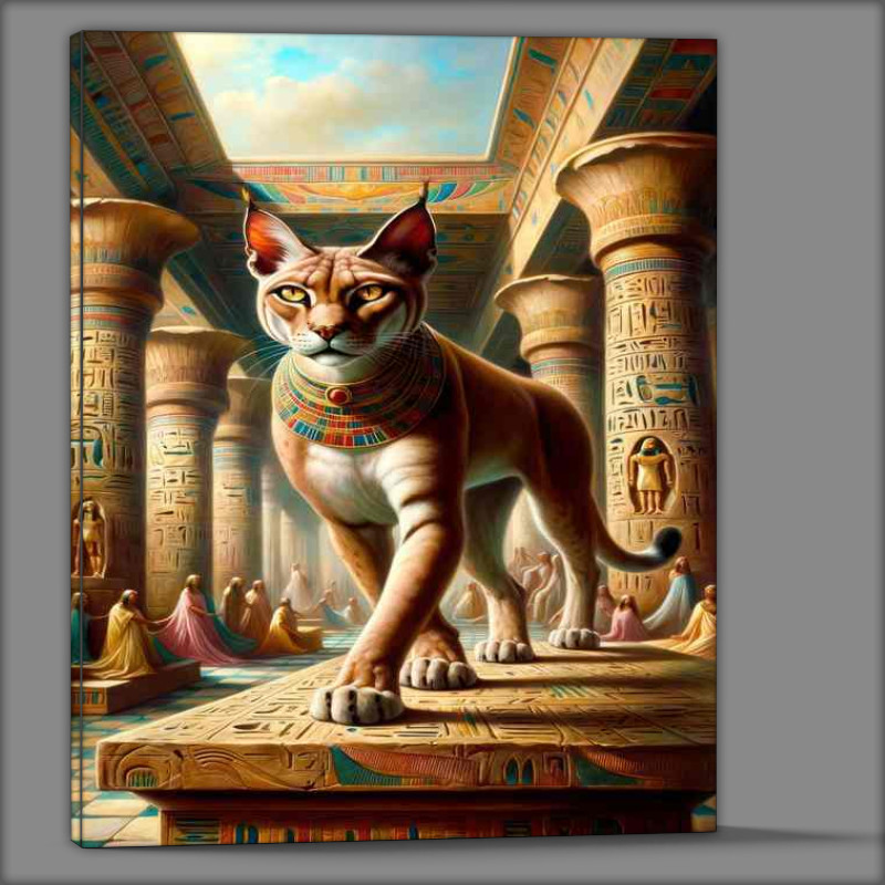 Buy Canvas : (Egyptian god Mafdet early lynx god of justice and execution)