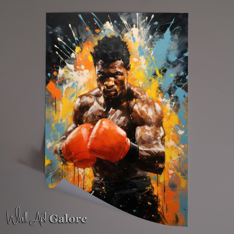 Buy Unframed Poster : (A boxer after the fight splash art style)