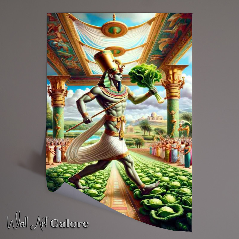 Buy Unframed Poster : (Egyptian god Min god of fertility and lettuce)