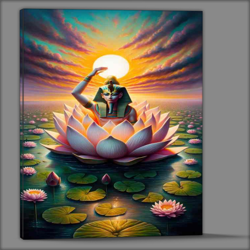 Buy Canvas : (Egyptian god Nefer Tum god of the lotus blossom)