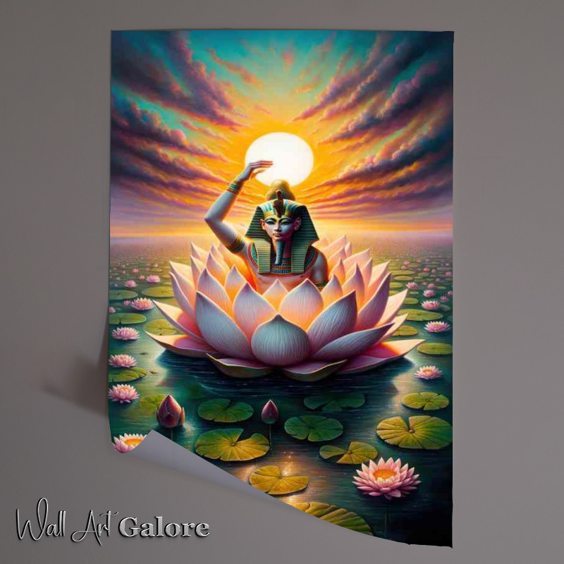 Buy Unframed Poster : (Egyptian god Nefer Tum god of the lotus blossom)