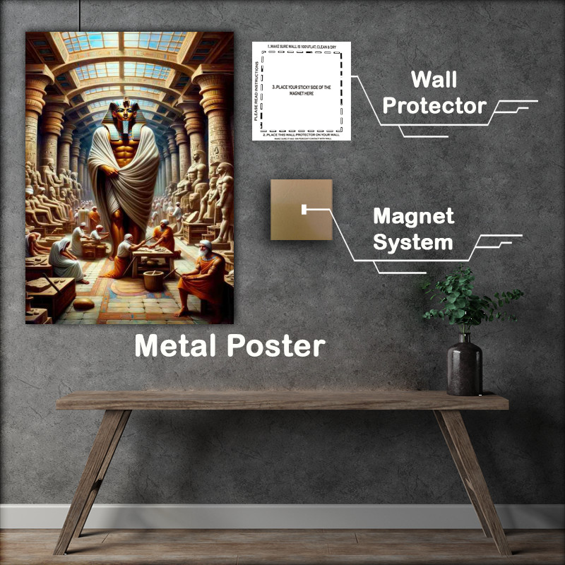 Buy Metal Poster : (Egyptian god Ptah creator god of craftsmen)