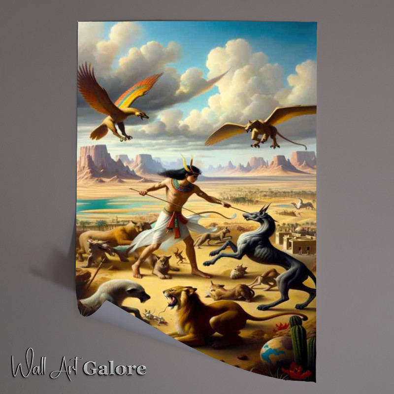 Buy Unframed Poster : (Egyptian god Shed a protective deity against wild animals)