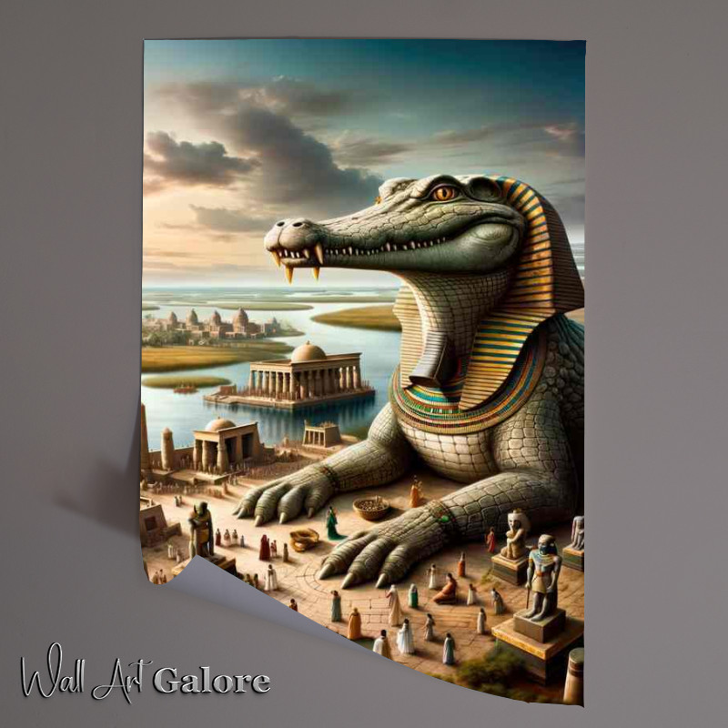 Buy Unframed Poster : (Egyptian god Sobek crocodile deity of strength)