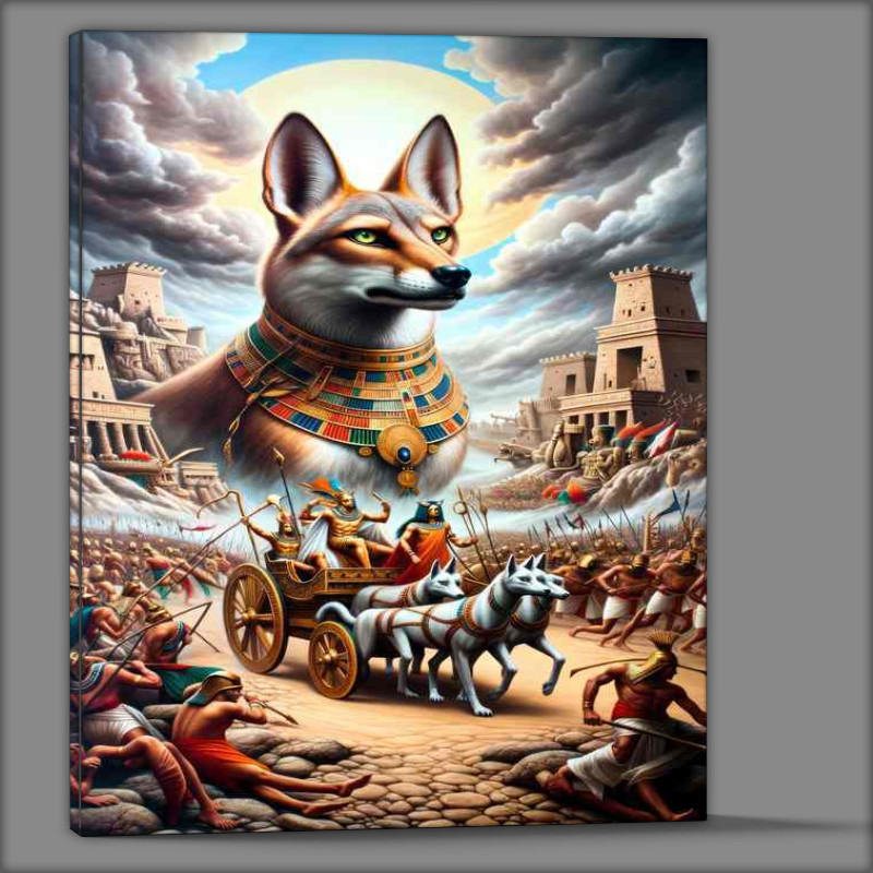 Buy Canvas : (Egyptian god Wepwawet jackal god of warfare)