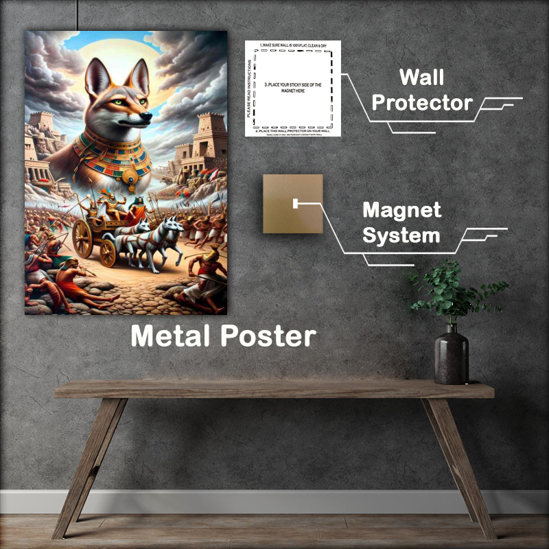 Buy Metal Poster : (Egyptian god Wepwawet jackal god of warfare)