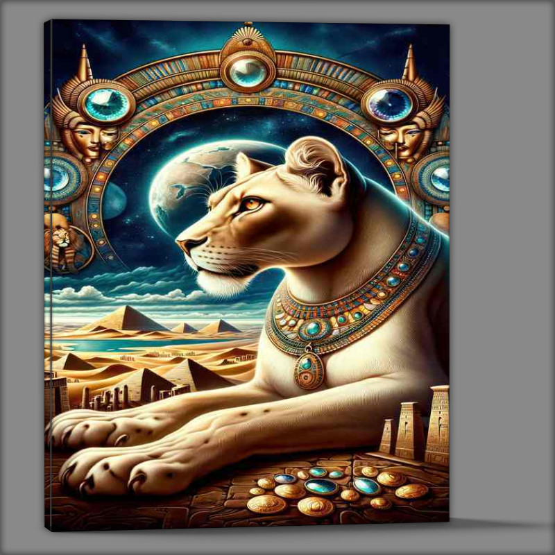 Buy Canvas : (Egyptian goddess Mehit lioness goddess)