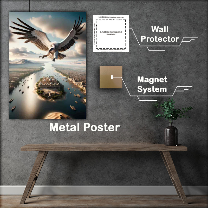 Buy Metal Poster : (Egyptian goddess Nekhbet vulture goddess of Upper Egypt)