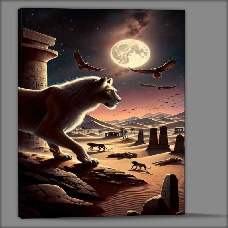 Buy Canvas : (Egyptian goddess Pakhet lioness goddess of the hunt)