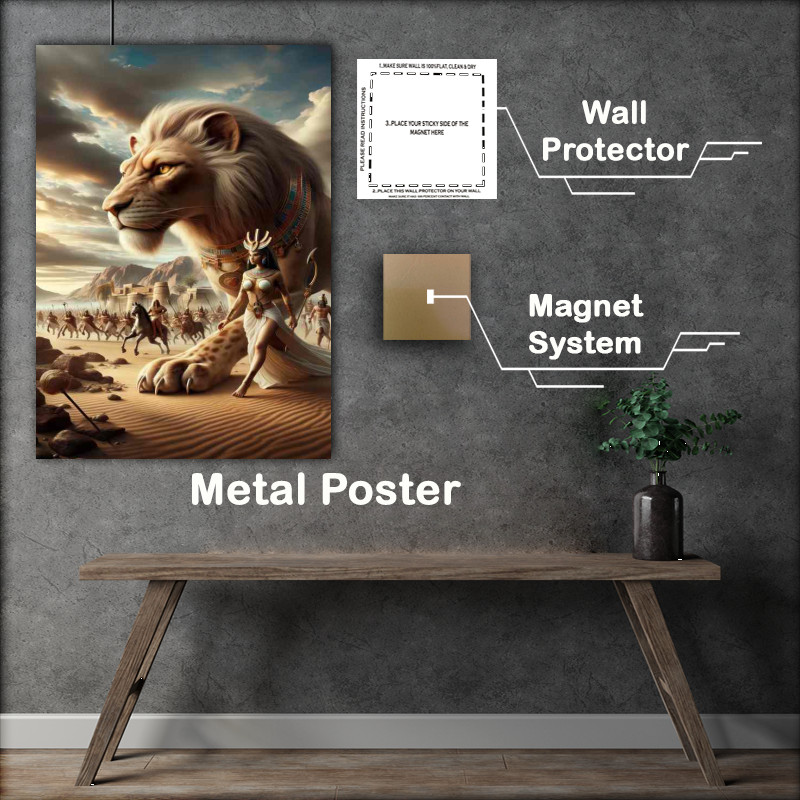 Buy Metal Poster : (Egyptian goddess Sekhmet lioness goddess of war)